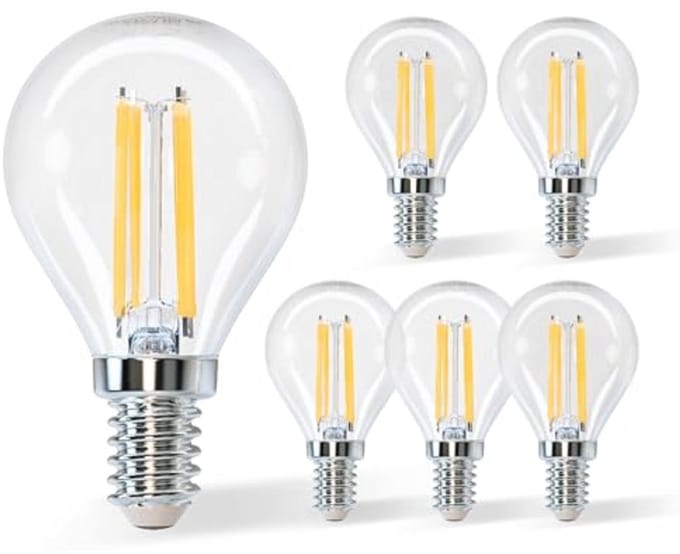 LED Gloeilamp E14 4W Warm Wit (2700K) - 5 Stuks, Energiebesparend, 470 Lumen