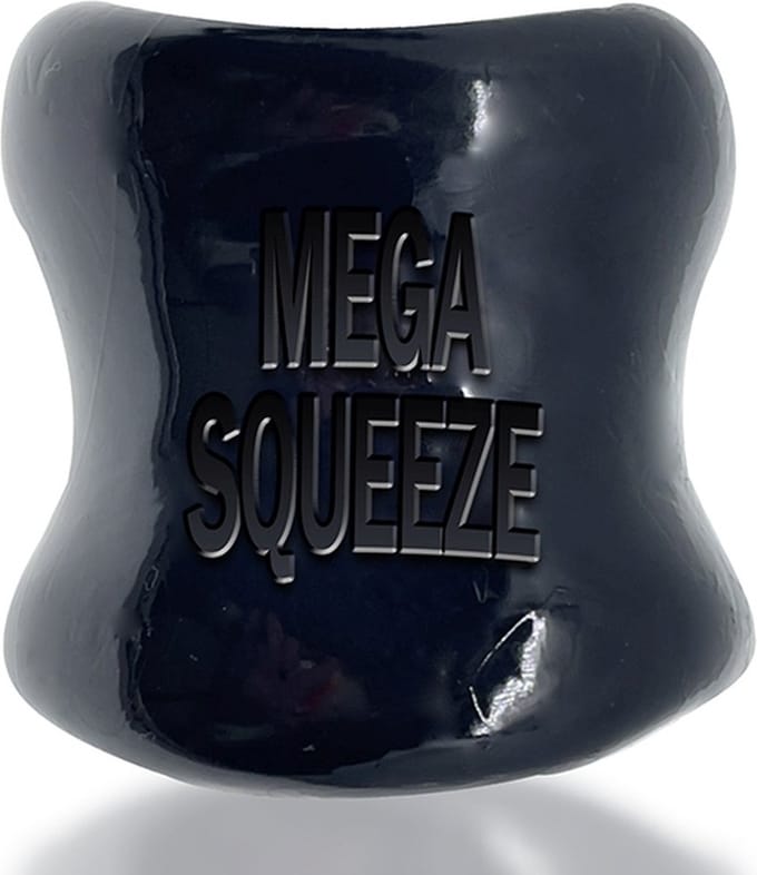Oxballs - Mega Squeeze - Rekbare Ballstretcher van TPR - Zwart
