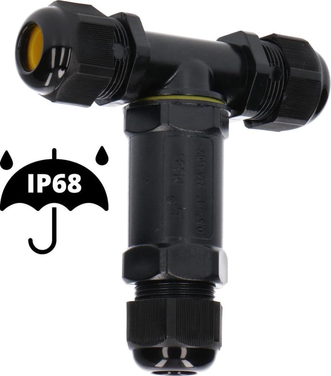 LED's Light Pro Kabelverbinder T-connector - IP68 waterdicht - Voor 3 kabels van 4 tot 14 mm
