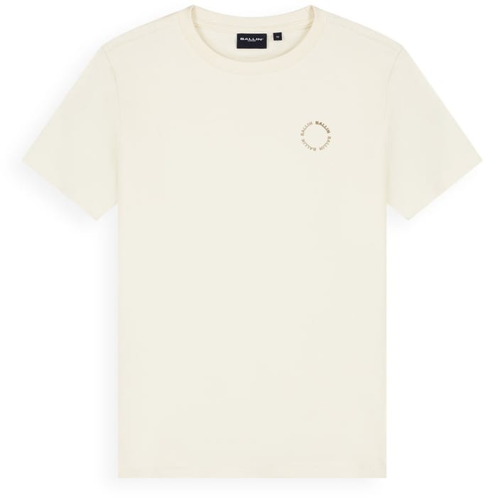 Ballin Amsterdam - Jongens Regular fit T-shirts Crewneck SS - Ecru - Maat 10