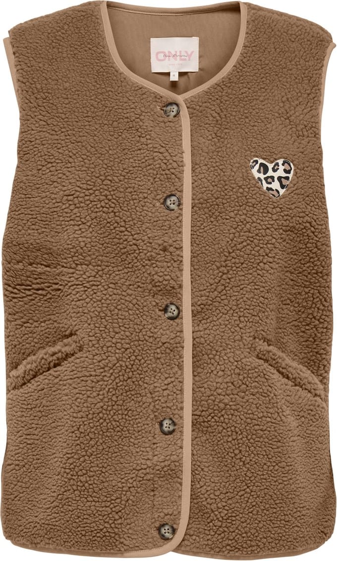ONLY - ONLBABY TEDDY VEST PNT Dames Gilet