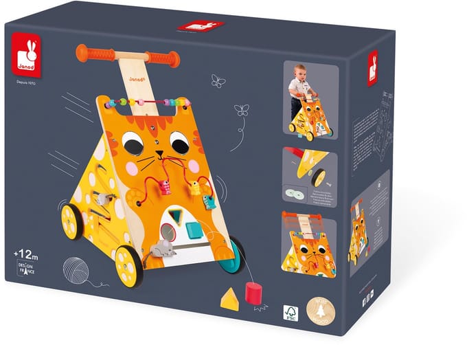 Janod - Multi-activiteiten loopwagen - Kat