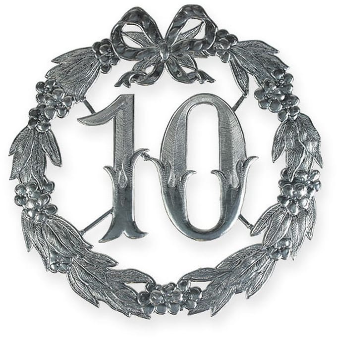 Jubileumnummer 10 in zilver