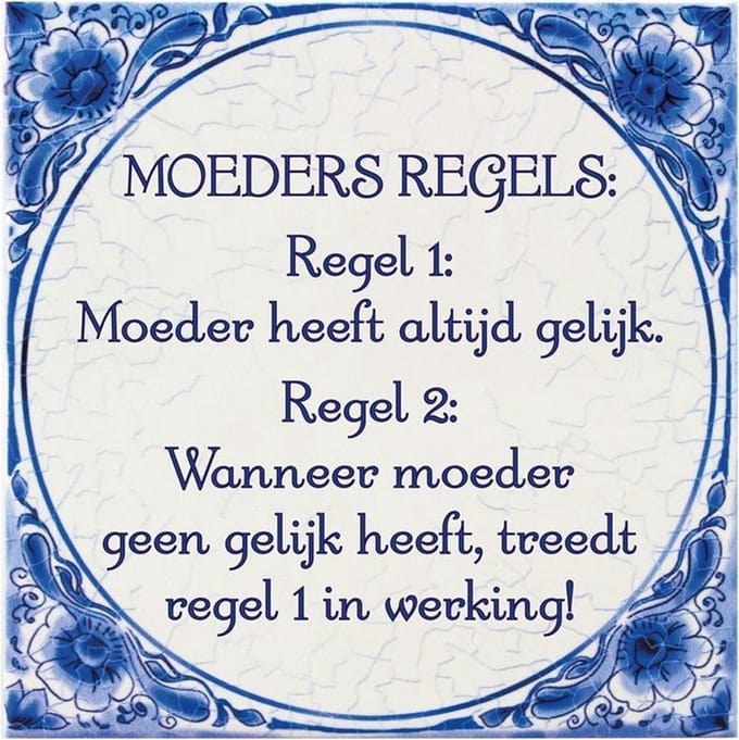 Paperdreams Tegel - Moeders regels