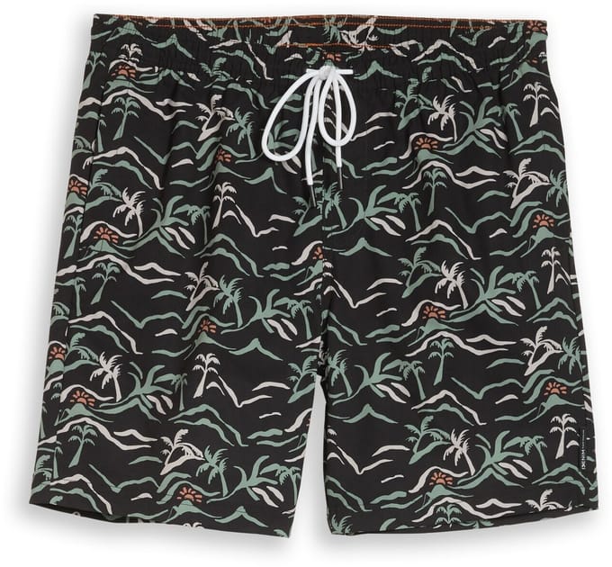 Tom Tailor Denim - Zwemshort met patroon - Maat S - black green tropical print