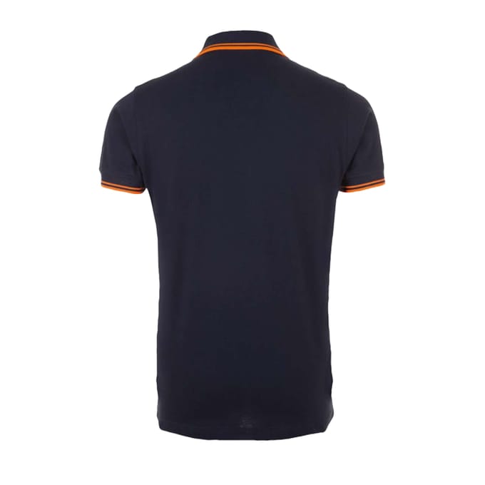 SOLS Heren Pasadena Poloshirt (Franse marine/Neon Orange)