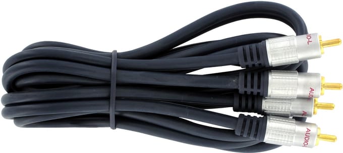 Q-Link tulp kabel 2RCA/2RCA male-male 1,5 meter zwart