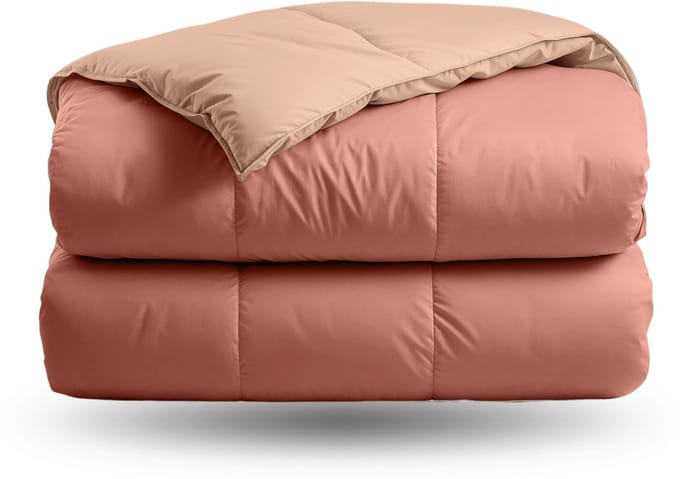 Zelesta Deluxe Duo Percale Katoen Dekbed - Zalm & Perzik 160x220cm