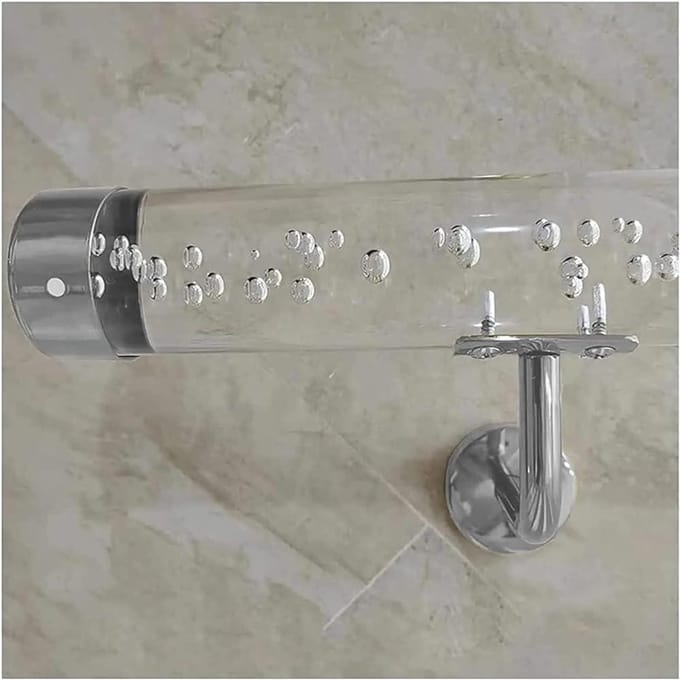 Wandleuning Acryl - Trapleuning Balustrade - Veiligheid Verhogen - Transparant Glasblaasdesign - 120 cm - Transparant