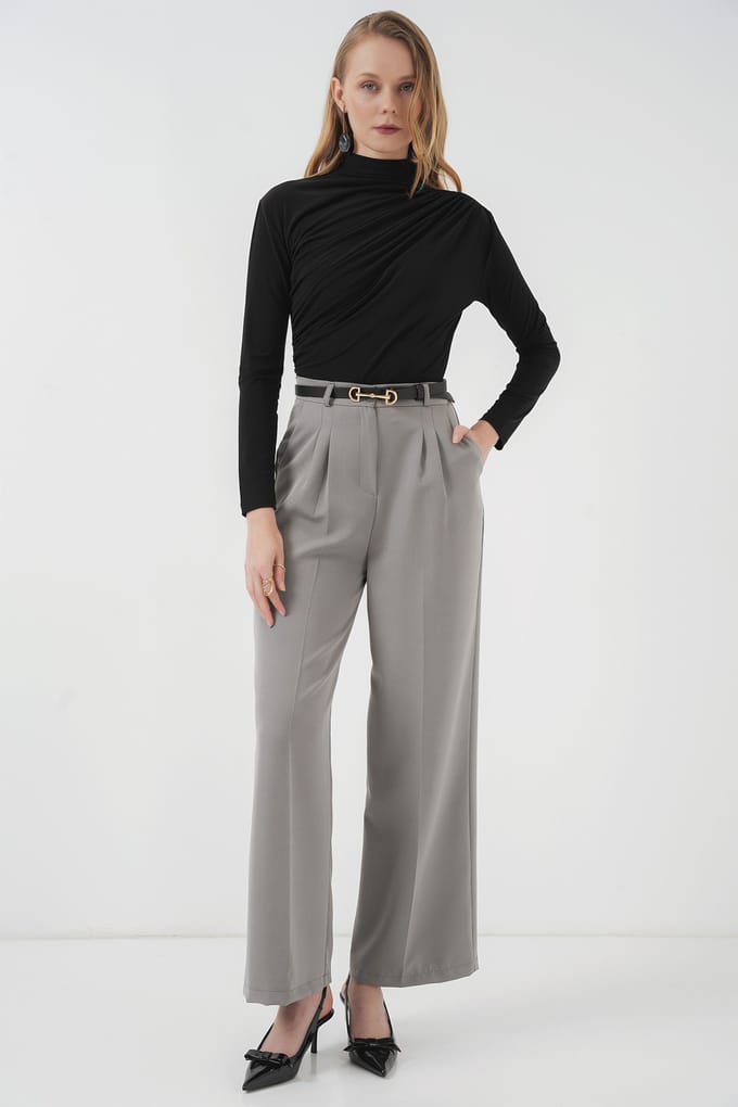 Getailleerde Colblouse met Drapeer Detail
