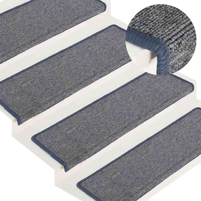 vidaXL - Trapmatten - 30 - st - 65x21x4 - cm - lichtgrijs - en - blauw