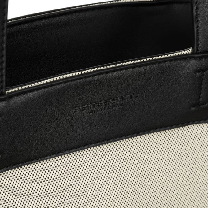 Peterson - Dames Miejska Tas - Beige/Zwart - Echt Leer - Inclusief Organizer