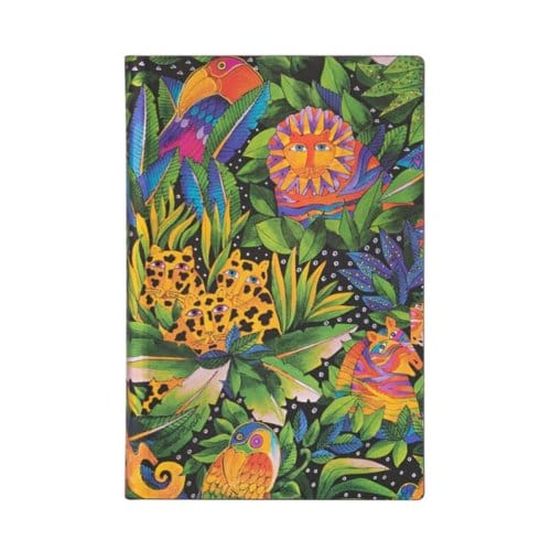 Paperblanks flexis cahier, formaat 9.5 x 14 cm., uitvoering laurel burch collection - jungle songs
