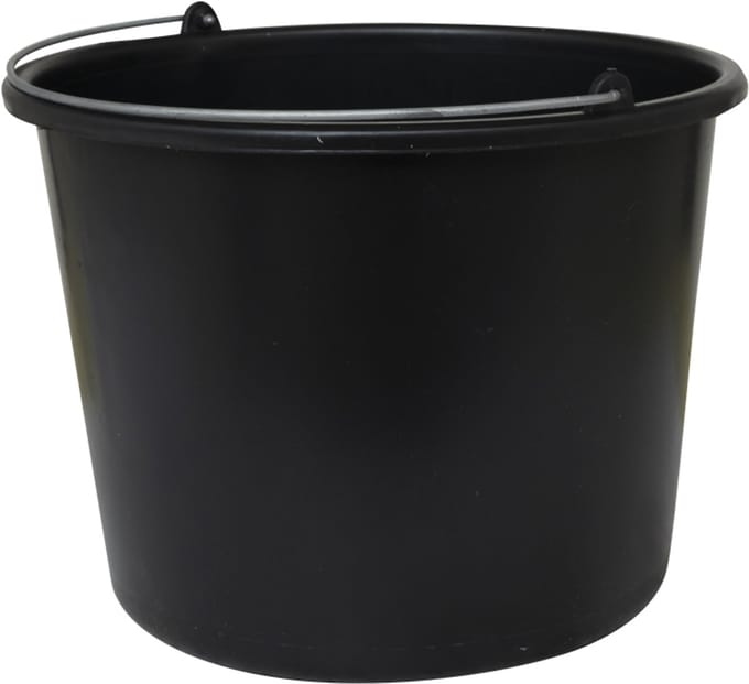 Excellent Bouw emmers - 12 liter - Maatverdeling - Zonder deksel - Zwart