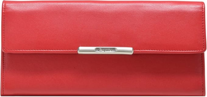 Esquire Helena Portemonnee Leer 18 cm - Dames - Horizontaal - rot