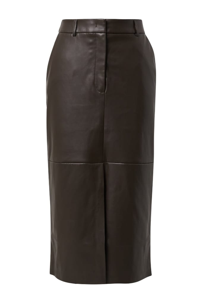 Comma Skirts Dark Brown Maat: 38 | Leren rokken Outlet | Dames | Bruin