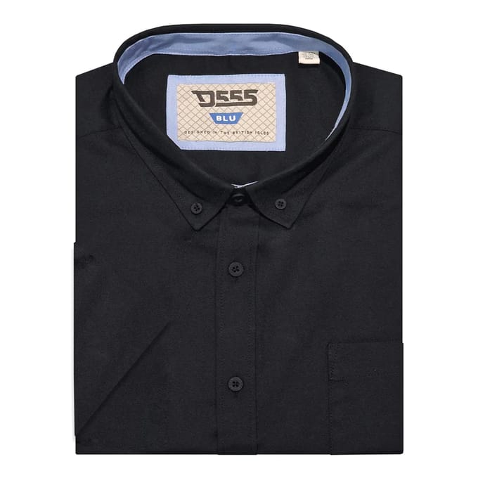 Duke Heren D555 James Oxford Kingsize Kortemouw Overhemd 5XL wit
