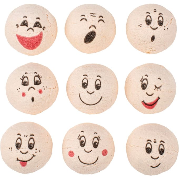 Watten kogel met gezicht