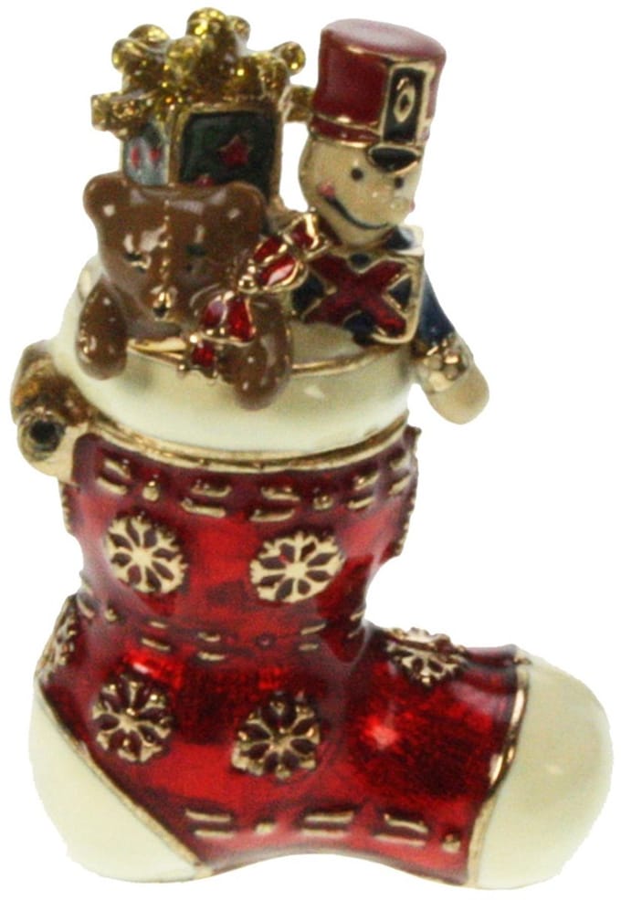 Doosje Kerstsok met speelgoed, 3x2x5cm