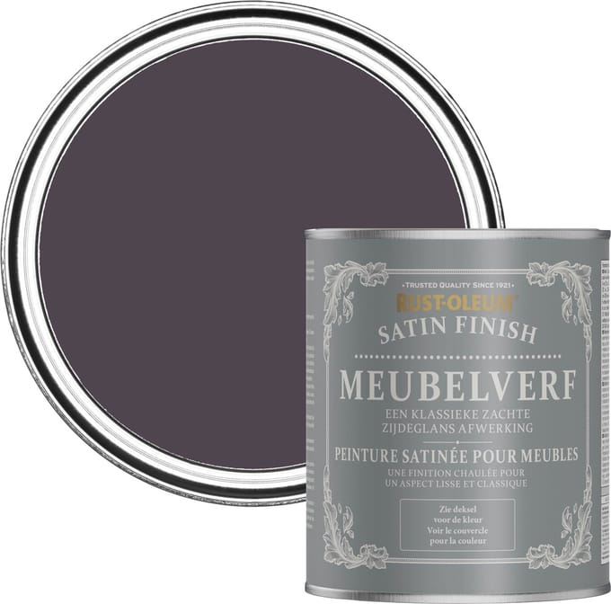 Rust-Oleum Donkerpaars Meubelverf Zijdeglans - Druivensap 750ml
