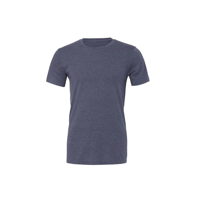 Bella+Canvas Unisex Heather CVC Short Sleeve Tee CV3001CVC - Heather Navy - XXL