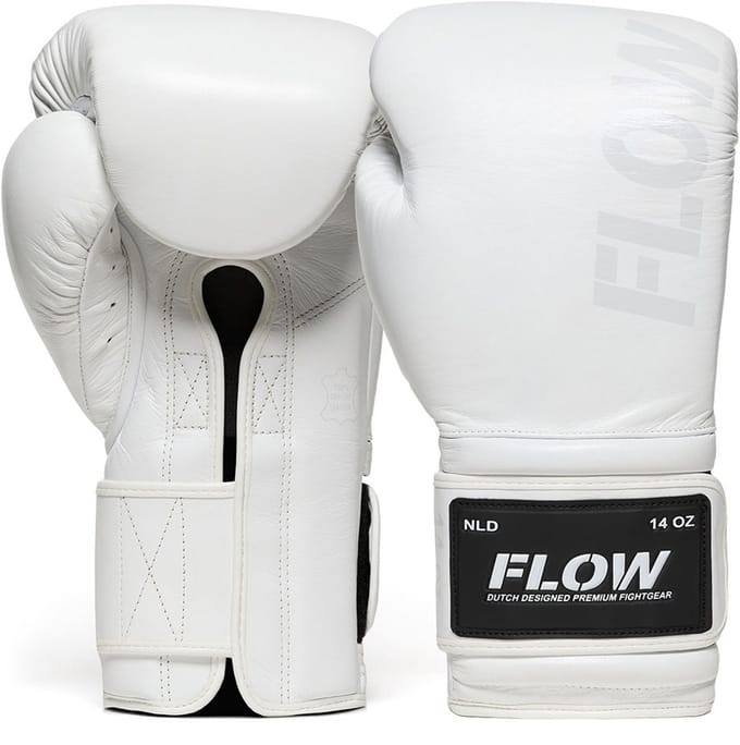 Flow - Challenge Bokshandschoenen - Echt Leer - Wit 12 oz
