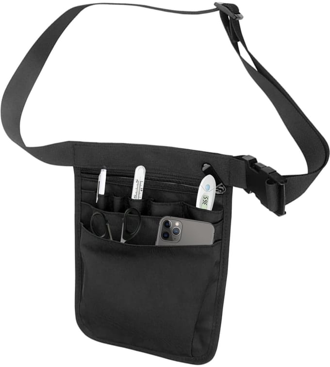 Virtubuy - Tool Bag met Strap - Verstelbare Tool Strap - Multi-Functioneel - 25 x 18 cm - Geschikt voor Mannen en Vrouwen - Zwart