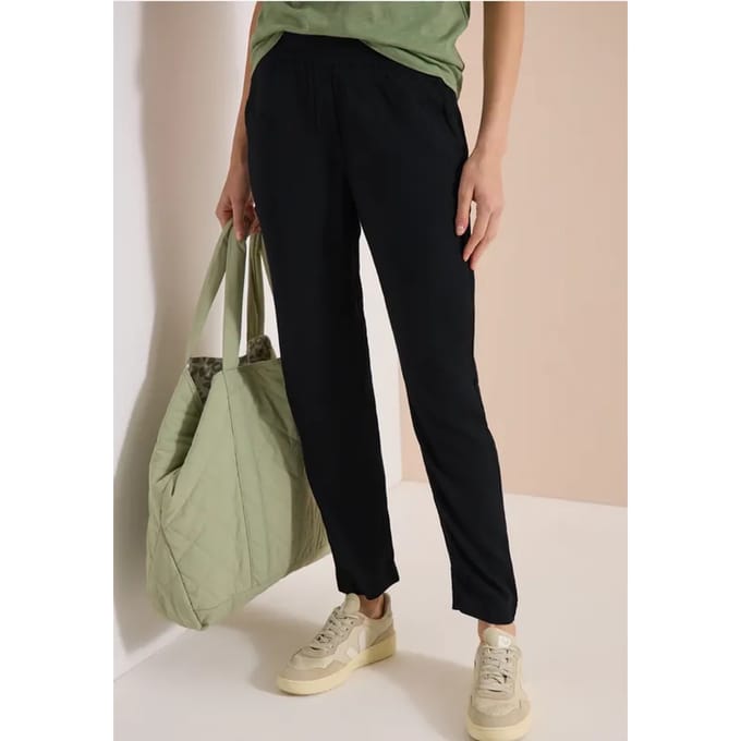 Slim Legs broek in Loose Fit met structuur