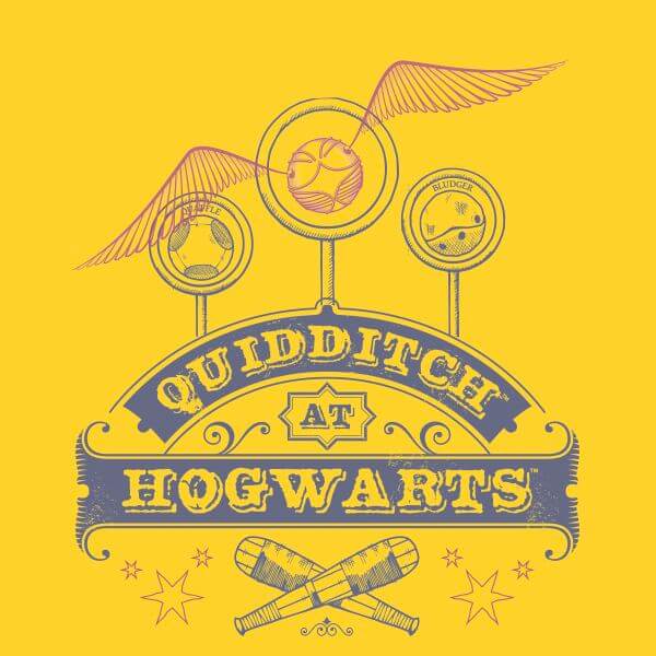 Harry Potter Quidditch at Hogwarts Dames T-shirt - Geel - L