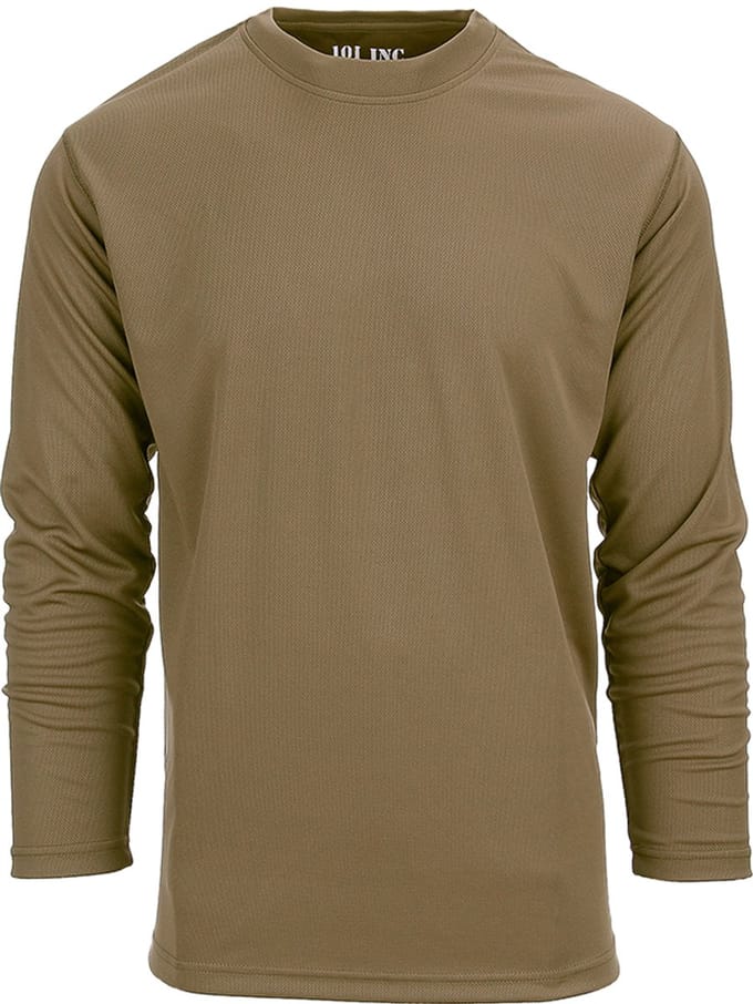 101 INC - Tactical t-shirt Quick Dry long sleeve (kleur: Coyote / maat: M)
