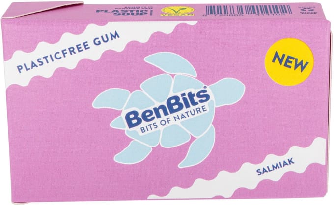 BenBits - Salmiak Singles - Kauwgom - Suiker en Plastic vrij