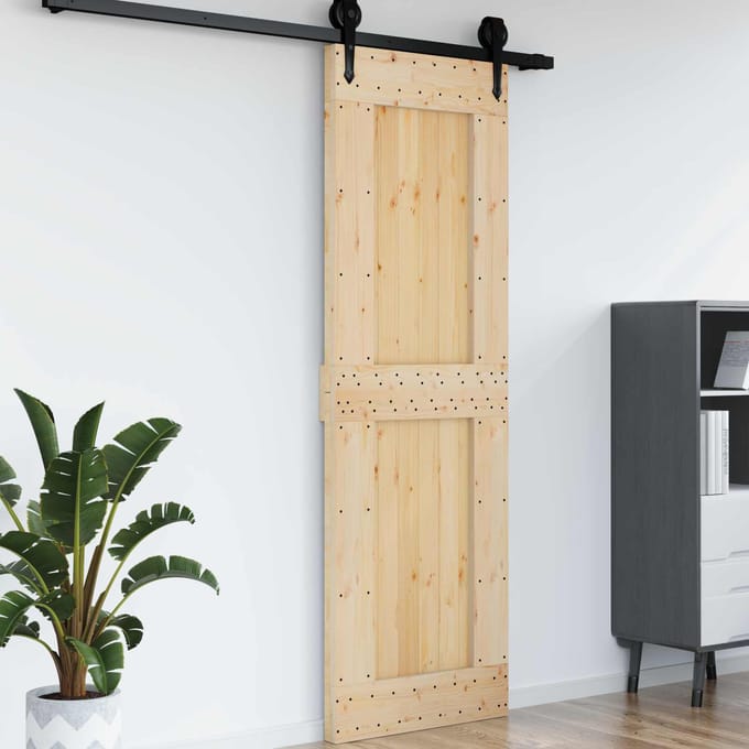 vidaXL - Vlakke - deur - NARVIK - 70x210cm - Massief - Pine - Hout - (Onbehandeld)