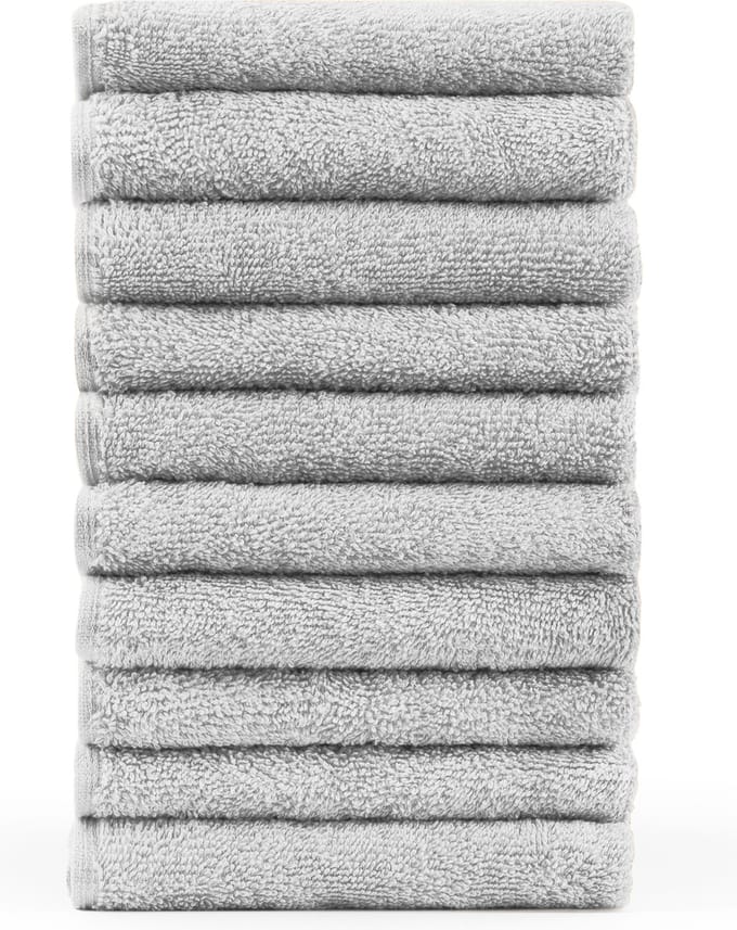 Blumtal Terry Handdoeken Set - 10 x Gasten Handdoekje - 30 x 50 cm - Wit