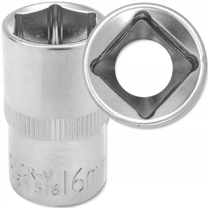 JCB - Dopsleutel 16mm - 1/2" Aansluiting - 6-kant - Cr-V Staal