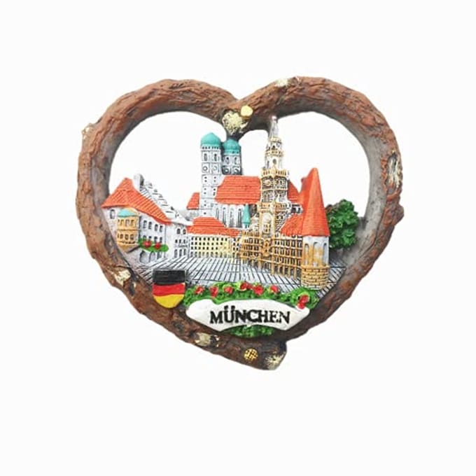 Hartvormige Koelkast Magneet Souvenir uit München