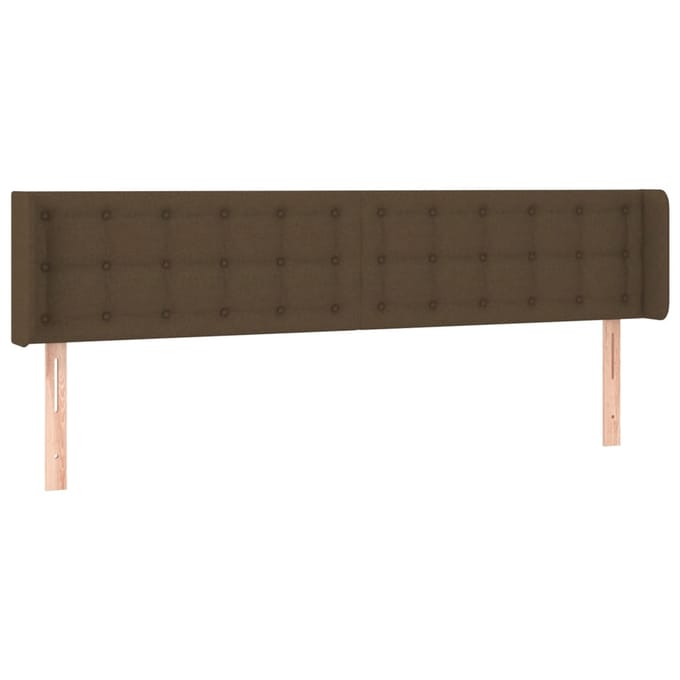 vidaXL - Hoofdbord - LED - 183x16x78/88 - cm - stof - donkerbruin