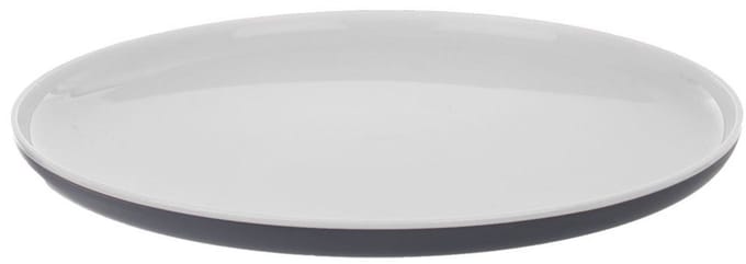 Orion - Platte Plastic Dinerbord - 25 cm - Tweekleurig - Lichtgewicht