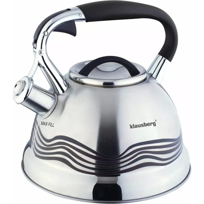 Klausberg KB-7048  fluitketel - 2,7L - rvs - alle warmtebronnen