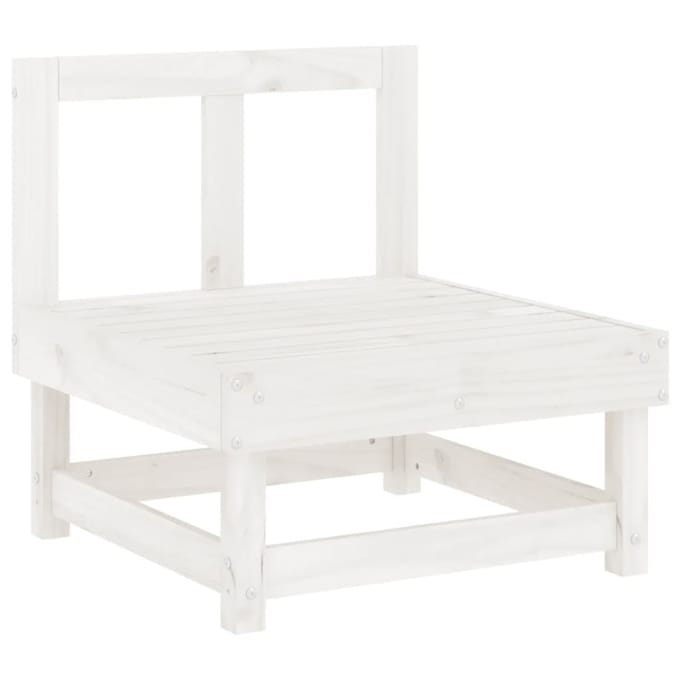vidaXL - 3-delige - Loungeset - massief - grenenhout - wit