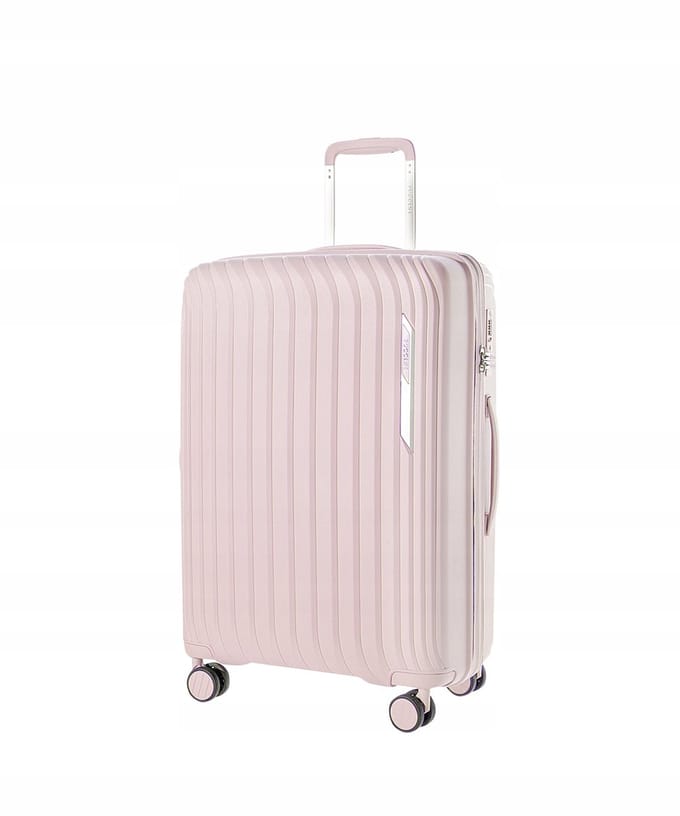 Puccini Marbella Middelgrote Koffer - Lichtgewicht, Roze, Tsa Slot