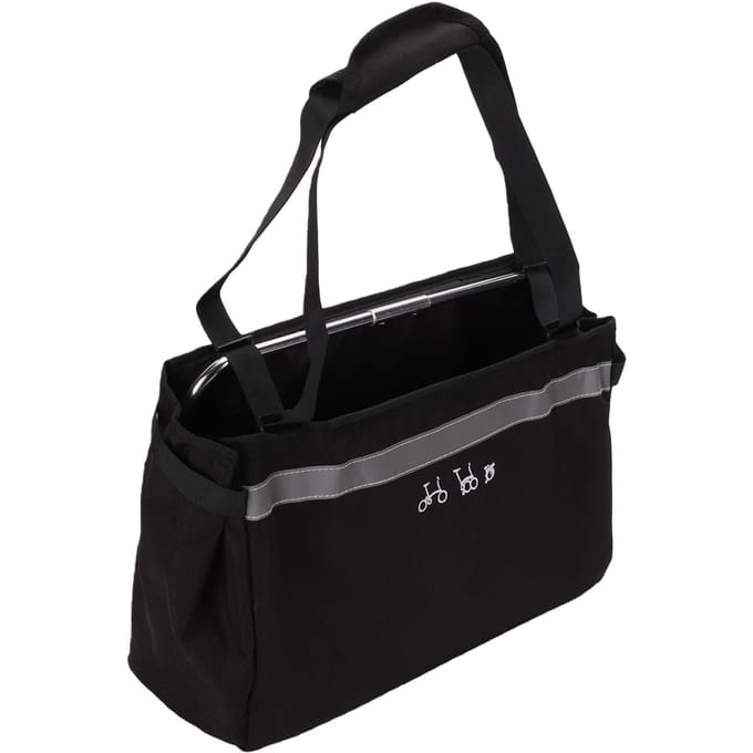 Fietsmand Voor voor Brompton Vouwfiets Multifunctioneel Grote Capaciteit Waterdicht Polyester Fiets Boodschappen black
