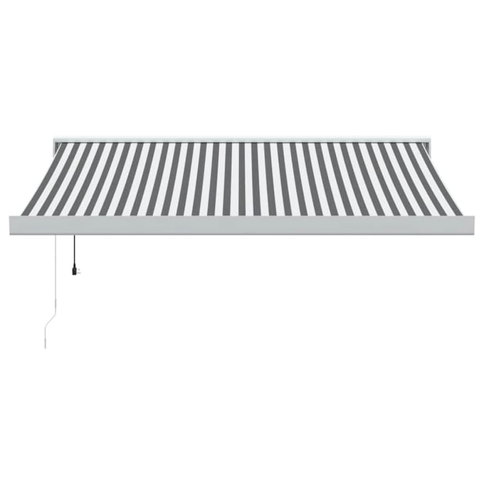 vidaXL - Uitschuifbare - luifel - Antraciet - en - Wit - 350 - x - 250 - cm