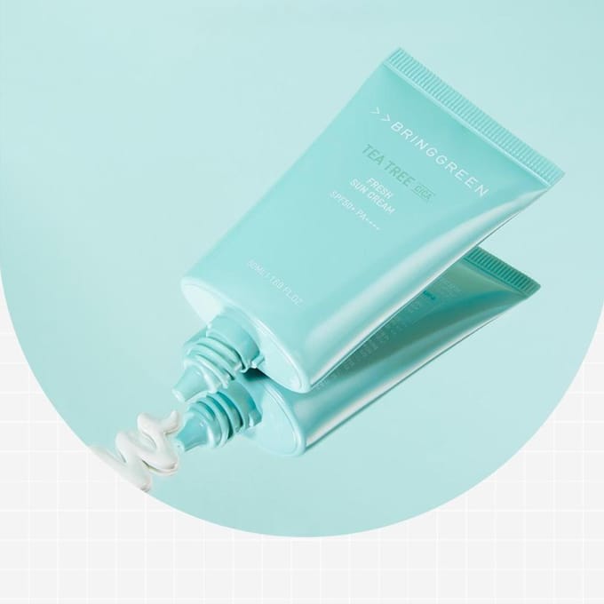 [BRING GREEN] Tea Tree Cica Fresh Zonnebrandcrème SPF 50+ PA++++ 50ml white