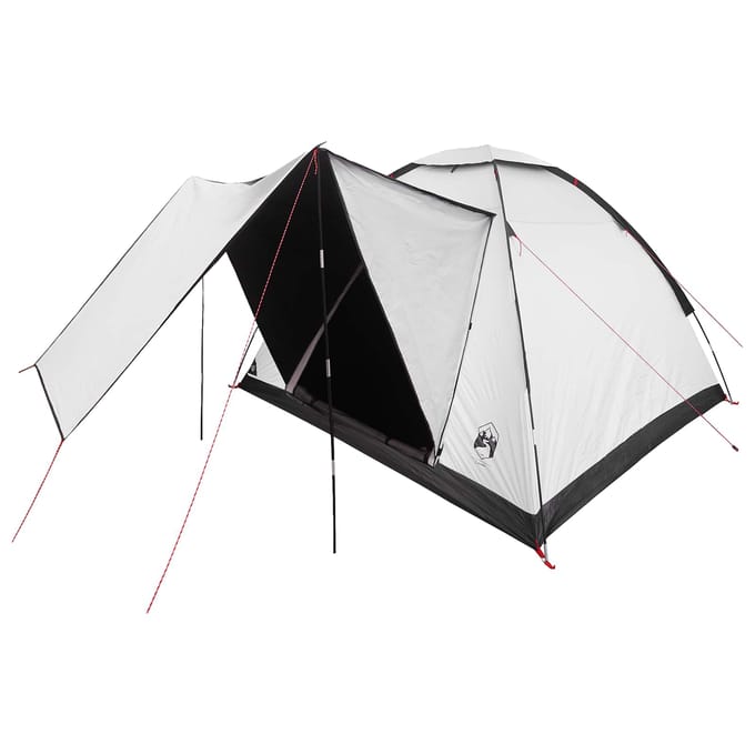 vidaXL - Kamperen - tent - 4-persoons - Wit - Blackout - Polyester - en - Staal