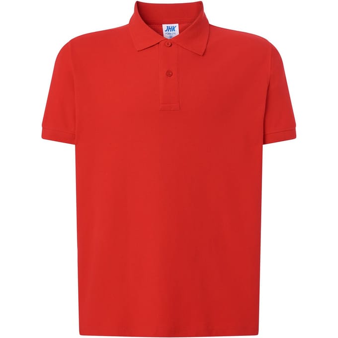 JHK Heren Pique Regular Poloshirt (Rood)