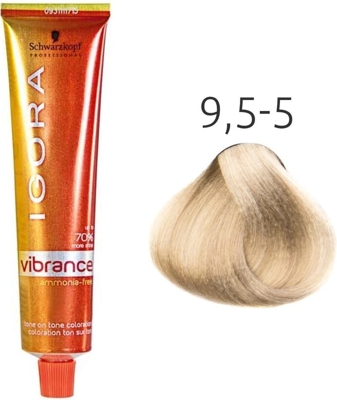 Schwarzkopf - Igora - Vibrance - 9,5-5 Pastelblond Goud - 60 ml