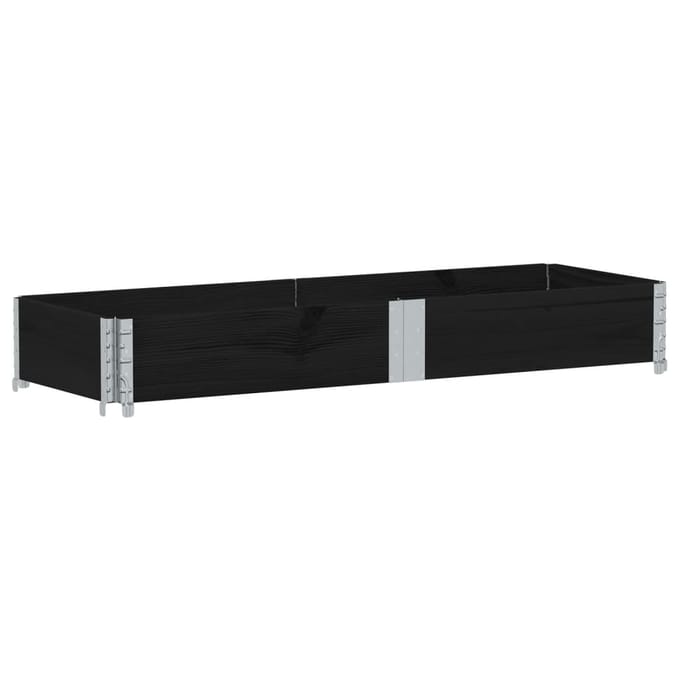 vidaXL - Plantenbak - 150x50 - cm - massief - grenenhout - zwart