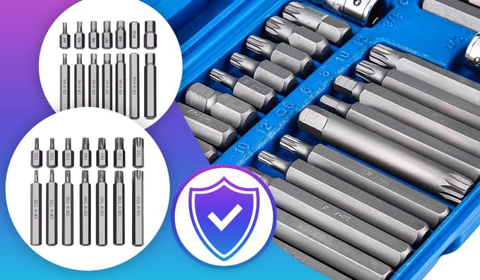 Sterke Set Inbussleutels Torx Spline Sleutels Bit Sleutels Bits Tips 40 St.