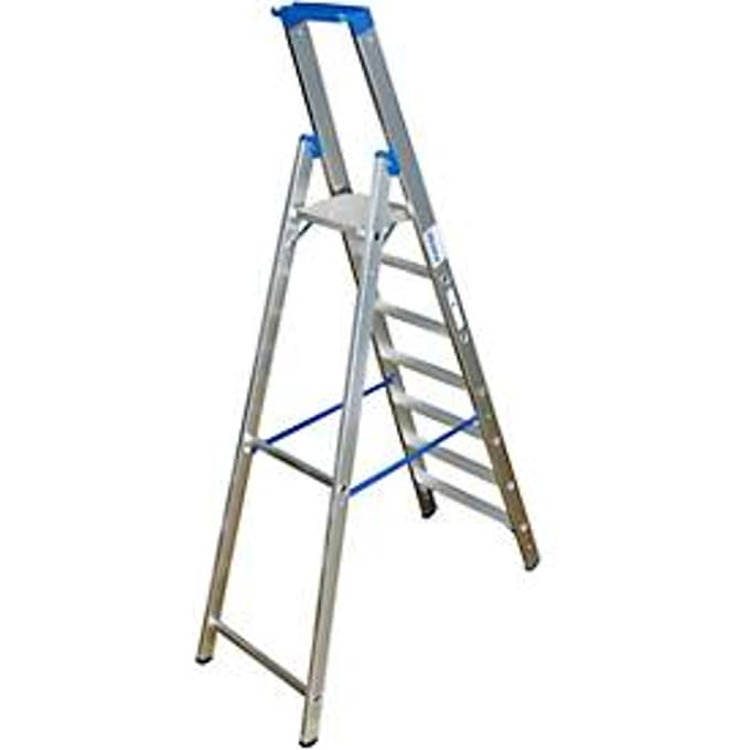 Aluminium trapladder, zonder wielen, 7 treden