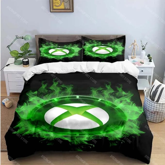 Coole Gamer X-XBox Print Beddengoedsets Exquise Bedbenodigdheden Set Dekbedovertrek Dekbedset Beddengoedset Luxe Cadeau EU Single 135x200cm
